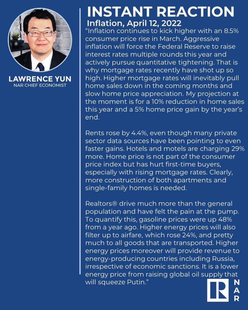 Lawrence Yun NAR chief economist update on housing market and inflation