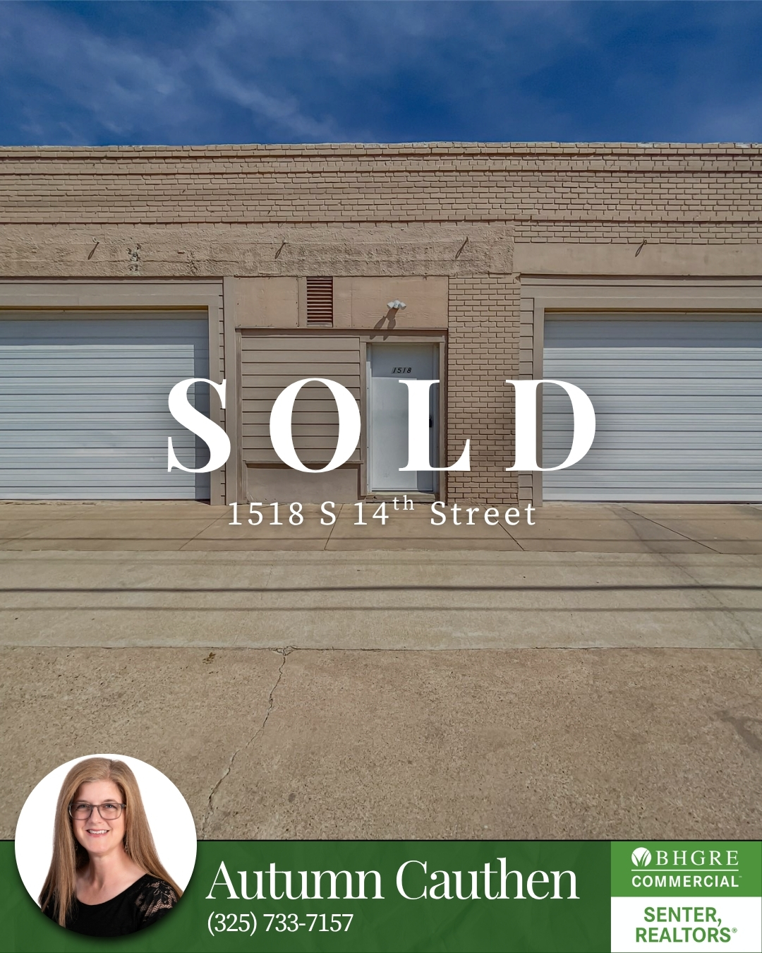 Commercial property sold at 1518 S. 14th St. by BHGRE Senter, REALTORS® in Abilene, Texas