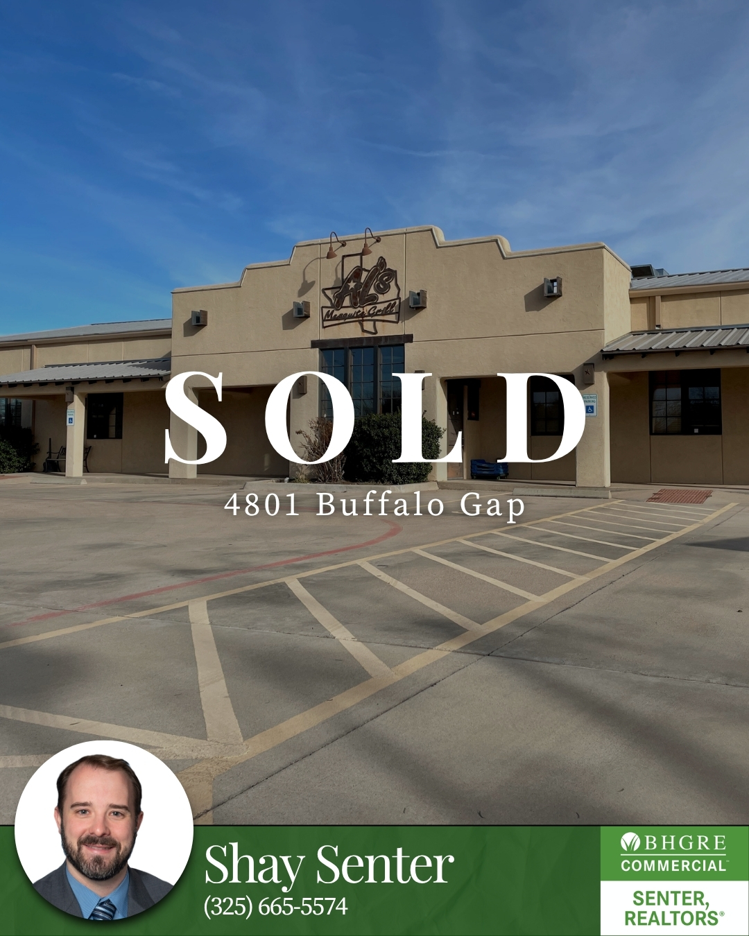 Sold commercial property at 4801 Buffalo Gap Road in Abilene, TX represented by BHGRE Senter, REALTORS® Commercial.
