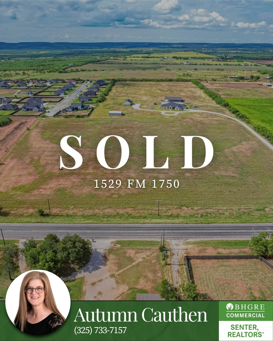 Sold commercial property at 1529 FM 1750 in Abilene, Texas, marketed by Autumn Cauthen of BHGRE Senter, REALTORS®